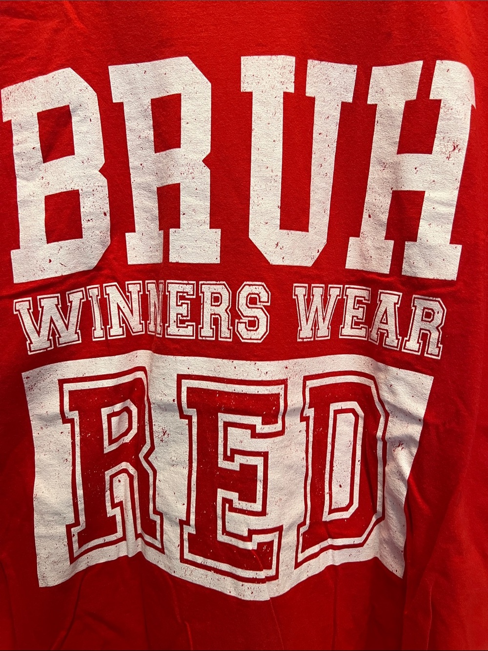 Port and Company Red Short-Sleeve Graphic Tee - BRUH WINNERS WEAR RED